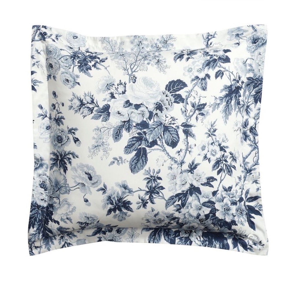Anne de Solene Concorde Blanc/Marine Pillowcase